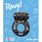 Черное эрекционное кольцо с вибрацией Rings Axle-pin - Lola Games - в Электростали купить с доставкой