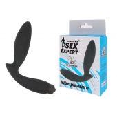 Чёрный вибростимулятор простаты Sex Expert Vibe Pleasure - Sex Expert - в Электростали купить с доставкой