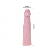Телесная насадка с вибрацией Sex Expert - 18 см. - Sex Expert - в Электростали купить с доставкой