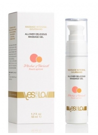 Универсальный массажный гель-смазка Allover Delicious Massage Gel с ароматом персика и аброкоса - 50 мл. - YESforLOV - купить с доставкой в Электростали