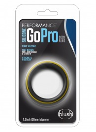 Черно-желтое силиконовое эрекционное кольцо Silicone Go Pro Cock Ring - Blush Novelties - в Электростали купить с доставкой