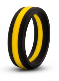 Черно-желтое силиконовое эрекционное кольцо Silicone Go Pro Cock Ring - Blush Novelties - в Электростали купить с доставкой