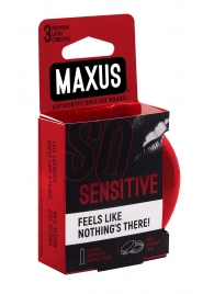 Ультратонкие презервативы в железном кейсе MAXUS Sensitive - 3 шт. - Maxus - купить с доставкой в Электростали