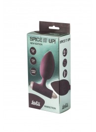 Бордовая анальная вибропробка New Edition Perfection - 11,1 см. - Lola Games