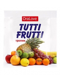 Пробник гель-смазки Tutti-frutti со вкусом тропических фруктов - 4 гр. - Биоритм - купить с доставкой в Электростали