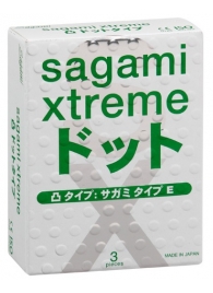 Презервативы Sagami Xtreme SUPER DOTS с точками - 3 шт. - Sagami - купить с доставкой в Электростали