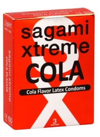 Ароматизированные презервативы Sagami Xtreme COLA - 3 шт. - Sagami - купить с доставкой в Электростали