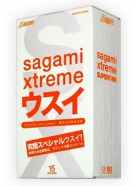 Ультратонкие презервативы Sagami Xtreme SUPERTHIN - 15 шт. - Sagami - купить с доставкой в Электростали