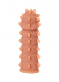 Телесная реалистичная насадка KOKOS Extreme Sleeve 04 с дополнительной стимуляцией - 12,7 см. - KOKOS - в Электростали купить с доставкой