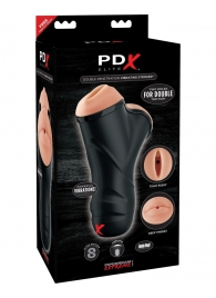 Мастурбатор в колбе с двумя тоннелями Double Penetration Vibrating Stroker - Pipedream - в Электростали купить с доставкой