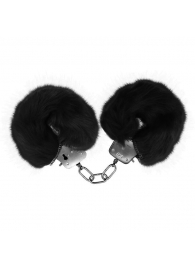Черные меховые наручники Love с ключиками - Baile - купить с доставкой в Электростали