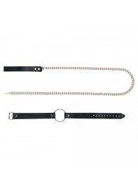 Черный поводок и чокер с кольцом Rada - Rebelts - купить с доставкой в Электростали