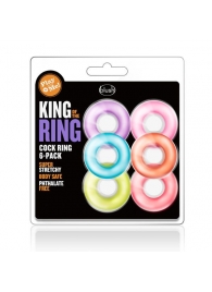 Набор из 6 эрекционных колец King of the Ring - Blush Novelties - в Электростали купить с доставкой