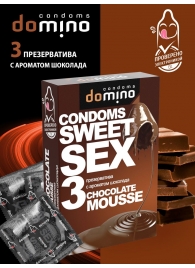 Презервативы для орального секса DOMINO Sweet Sex с ароматом шоколадного мусса - 3 шт. - Domino - купить с доставкой в Электростали