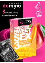 Презервативы для орального секса DOMINO Sweet Sex с ароматом манго - 3 шт. - Domino - купить с доставкой в Электростали