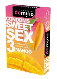 Презервативы для орального секса DOMINO Sweet Sex с ароматом манго - 3 шт. - Domino - купить с доставкой в Электростали