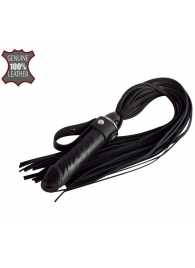 Черная плеть  Ковбой  с ручкой-фаллосом - 55 см. - Sitabella - купить с доставкой в Электростали