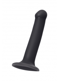 Черный фаллос на присоске Silicone Bendable Dildo M - 18 см. - Strap-on-me - купить с доставкой в Электростали