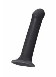 Черный фаллос на присоске Silicone Bendable Dildo L - 19 см. - Strap-on-me - купить с доставкой в Электростали