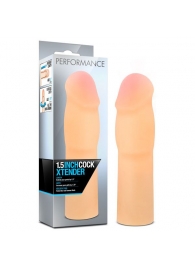 Телесная насадка-удлинитель на пенис PERFORMANCE 1.5INCH COCK XTENDER - 16 см. - Blush Novelties - в Электростали купить с доставкой