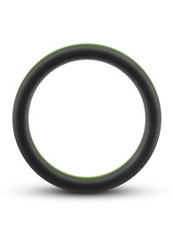 Черно-зеленое эрекционное кольцо Silicone Go Pro Cock Ring - Blush Novelties - в Электростали купить с доставкой