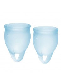Набор голубых менструальных чаш Feel confident Menstrual Cup - Satisfyer - купить с доставкой в Электростали