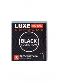 Черные презервативы LUXE Royal Black Collection - 3 шт. - Luxe - купить с доставкой в Электростали