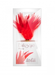 Красный перьевой тиклер Plume - 23 см. - Lola Lingerie - купить с доставкой в Электростали