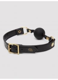 Черный кляп-шар Bound to You Faux Leather Ball Gag - Fifty Shades of Grey - купить с доставкой в Электростали