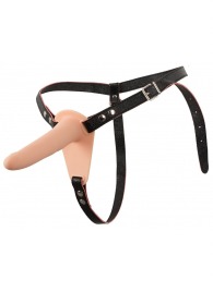 Телесный поясной страпон с вибрацией Vibrating Strap-On - 15,7 см. - Orion - купить с доставкой в Электростали