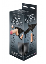 Черный пояс для женщин BEST SELECT с 3 насадками - LOVETOY (А-Полимер) - купить с доставкой в Электростали