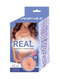 Телесный вибромастурбатор-вагина Real Women Vibration - Real - в Электростали купить с доставкой