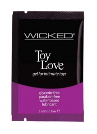 Лубрикант на водной основе для использования с игрушками WICKED Toy Love - 3 мл. - Wicked - купить с доставкой в Электростали