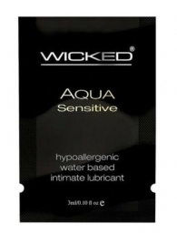 Мягкий лубрикант на водной основе WICKED AQUA Sensitive - 3 мл. - Wicked - купить с доставкой в Электростали