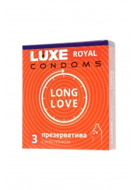 Презервативы с продлевающим эффектом LUXE Royal Long Love - 3 шт. - Luxe - купить с доставкой в Электростали