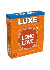 Презервативы с продлевающим эффектом LUXE Royal Long Love - 3 шт. - Luxe - купить с доставкой в Электростали