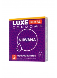 Презервативы с увеличенным количеством смазки LUXE Royal Nirvana - 3 шт. - Luxe - купить с доставкой в Электростали