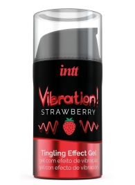 Жидкий интимный гель с эффектом вибрации Vibration! Strawberry - 15 мл. - INTT - купить с доставкой в Электростали