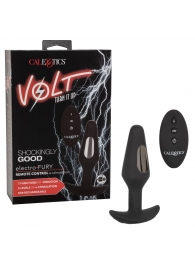 Черная анальная пробка с электростимуляцией Volt Electro-Fury - 12,75 см. - California Exotic Novelties - купить с доставкой в Электростали