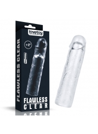 Прозрачная насадка-удлинитель Flawless Clear Penis Sleeve Add 2 - 19 см. - Lovetoy - в Электростали купить с доставкой