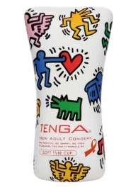 Мастурбатор-туба Keith Haring Soft Tube CUP - Tenga - в Электростали купить с доставкой