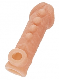 Телесная закрытая насадка с шишечками Cock Sleeve Size S - 13,8 см. - KOKOS - в Электростали купить с доставкой