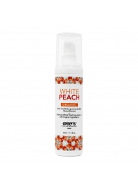 Разогревающее массажное масло Gourmet White Peach Organic с органическими ингредиентами - 50 мл. - Exsens - купить с доставкой в Электростали