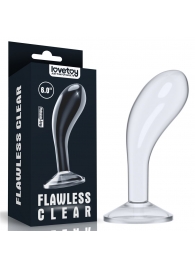 Прозрачный стимулятор простаты Flawless Clear Prostate Plug - 15 см. - Lovetoy - в Электростали купить с доставкой