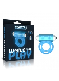 Голубое, светящееся в темноте эрекционное виброкольцо Lumino Play Vibrating Penis Ring - Lovetoy - в Электростали купить с доставкой