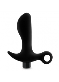 Черный анальный вибратор Silicone Vibrating Prostate Massager 01 - 10,8 см. - Blush Novelties - в Электростали купить с доставкой