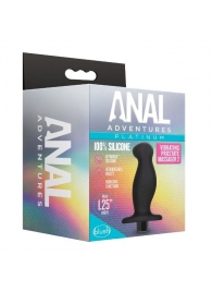 Черный анальный вибромассажёр Silicone Vibrating Prostate Massager 02 - 10,8 см. - Blush Novelties - в Электростали купить с доставкой