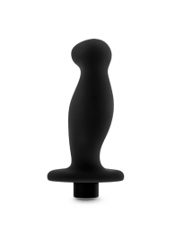 Черный анальный вибромассажёр Silicone Vibrating Prostate Massager 02 - 10,8 см. - Blush Novelties - в Электростали купить с доставкой