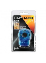 Голубое эрекционное виброкольцо Reusable 5 Function Cock Ring - Blush Novelties - в Электростали купить с доставкой