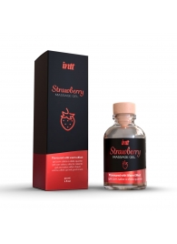 Массажный гель с ароматом клубники Strawberry - 30 мл. - INTT - купить с доставкой в Электростали